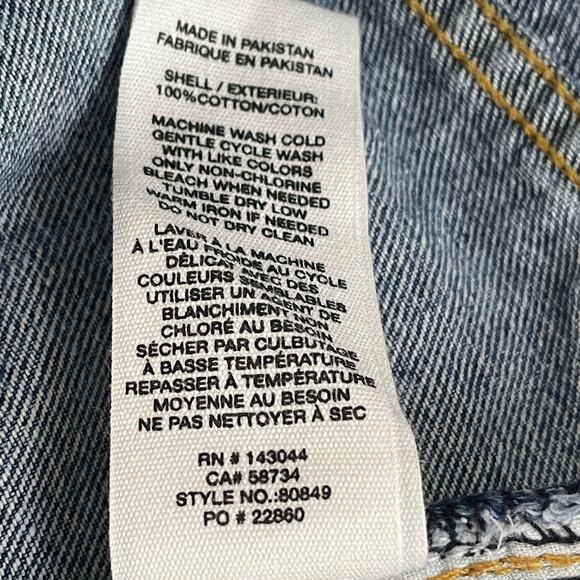 Avec Les Filles Denim High Rise Shorts Distressed Raw Hem Size 27 NEW - Picture 5 of 5